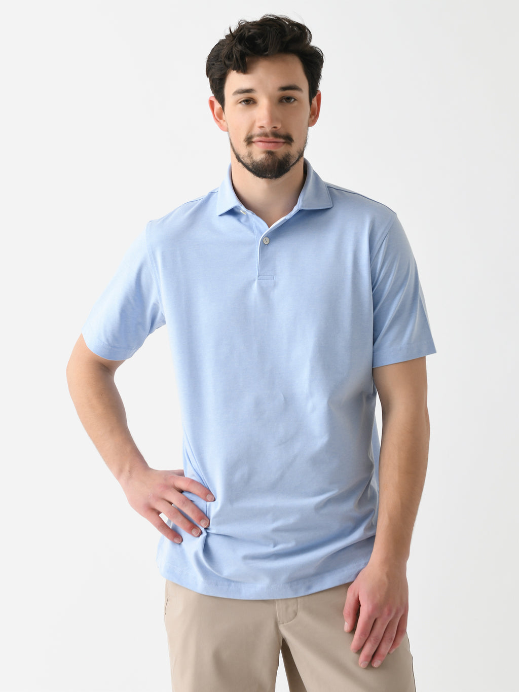 Peter Millar Crown Crafted Men's Albatross Cotton Blend Piqué Polo - Saint Bernard
