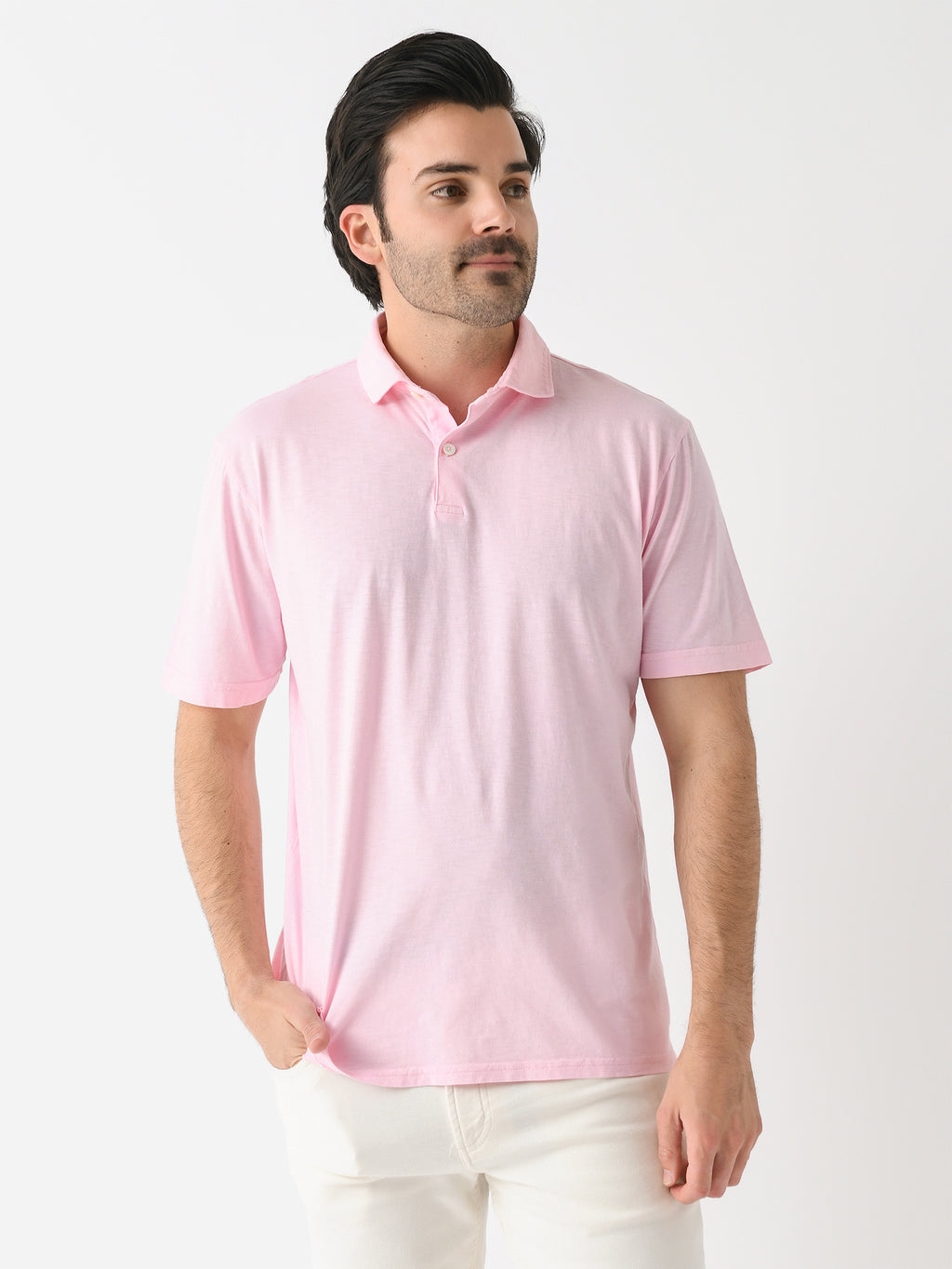 Peter Millar Crown Crafted Men's Journeyman Short Sleeve Polo - Saint Bernard
