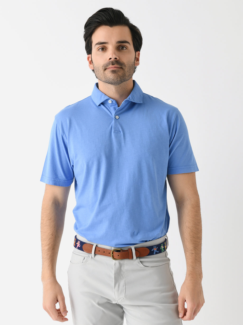 Peter Millar Crown Crafted Men's Journeyman Short Sleeve Polo - Saint Bernard