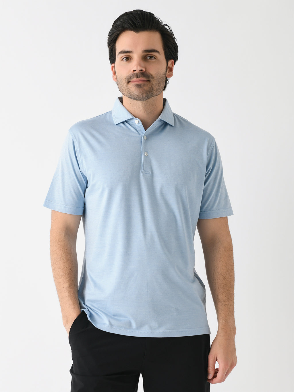 Peter Millar Crown Crafted Men's Excursionist Flex Short Sleeve Polo - Saint Bernard