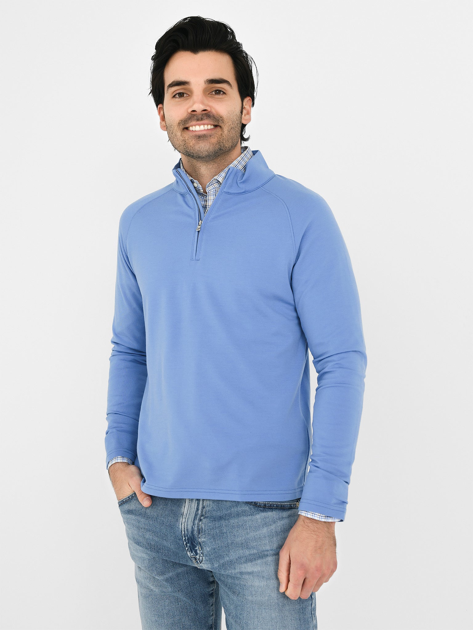 Peter Millar Crown Crafted Men's Excursionist Flex Performance Pullover - Saint Bernard