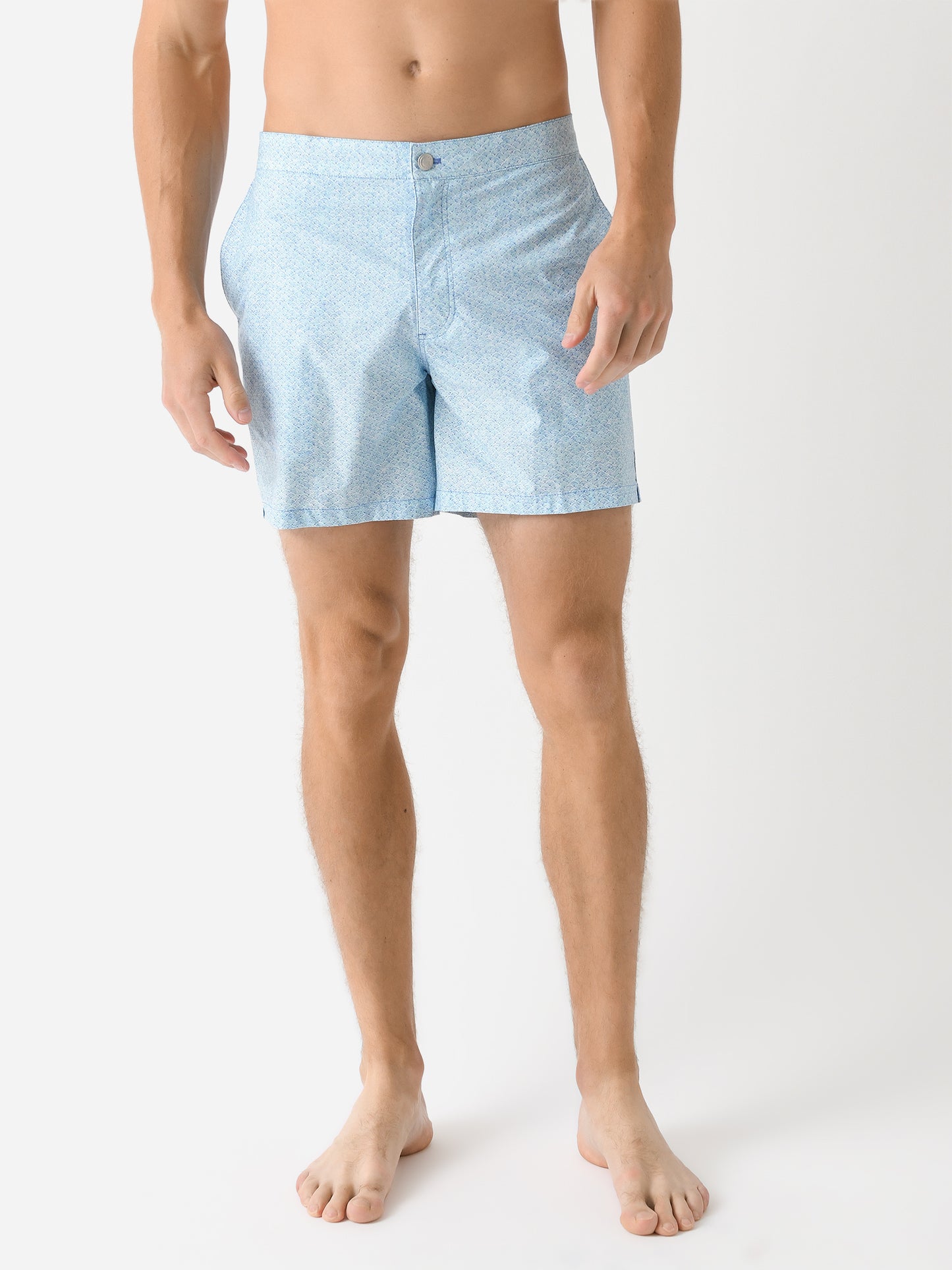 Peter Millar Crown Crafted Men's Miura Wave Swim Trunk - Saint Bernard