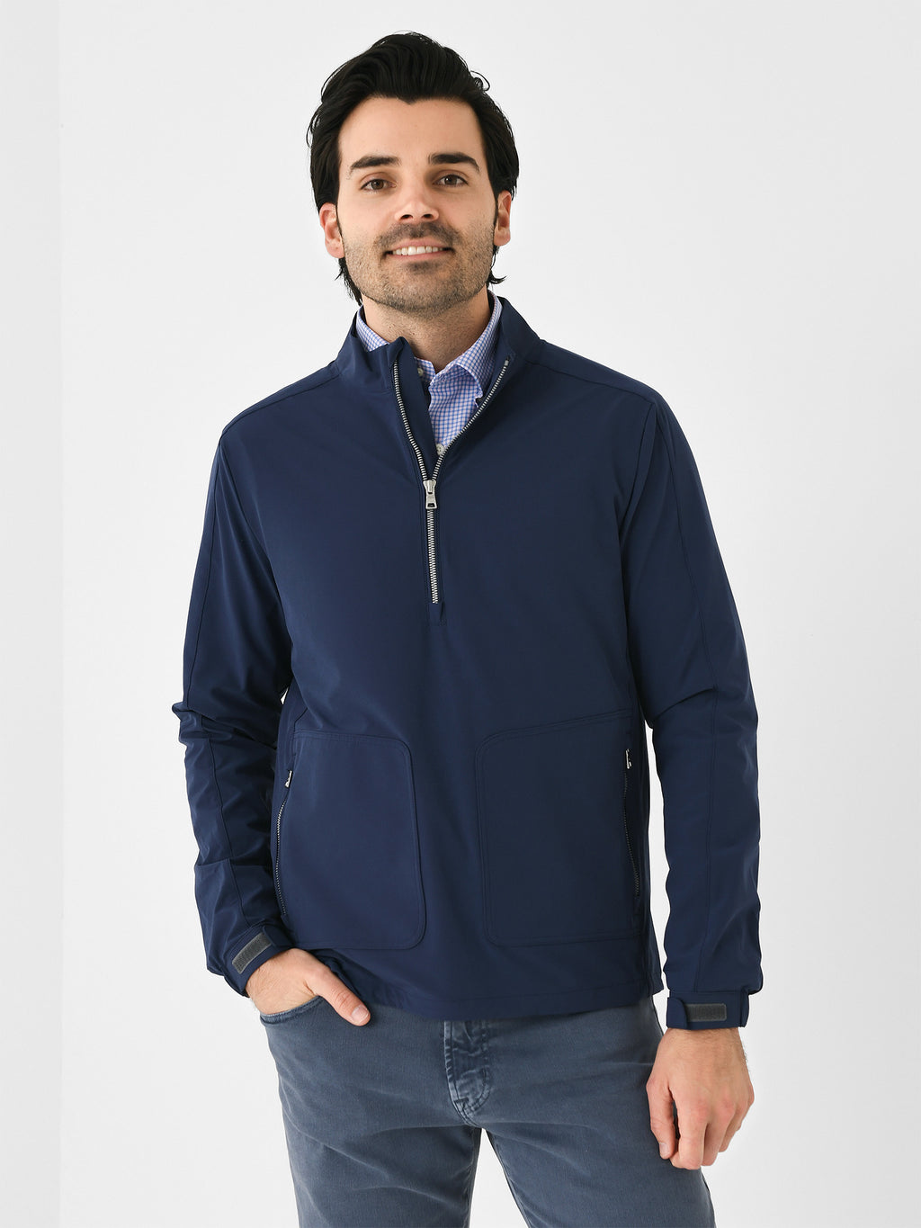 Peter Millar Crown Crafted Men's Quest Half-Zip - Saint Bernard