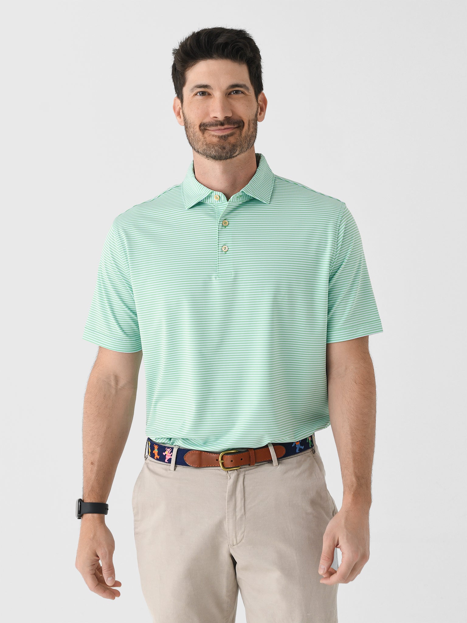 Peter Millar Crown Sport Men's Hales Performance Jersey Polo - Saint Bernard