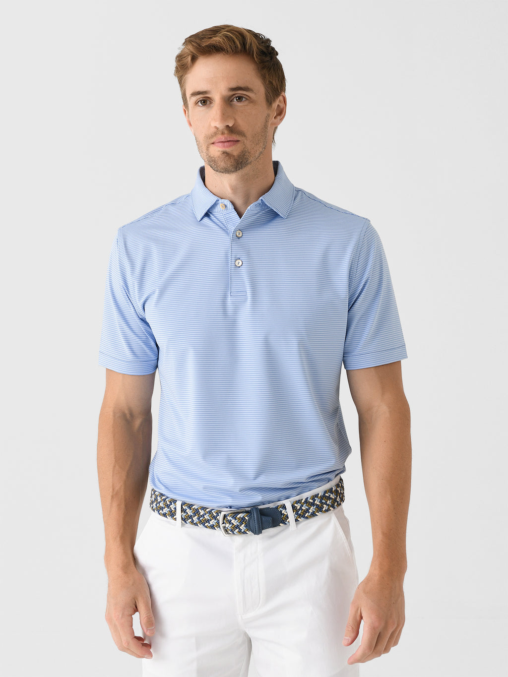 Peter Millar Crown Sport Men's Grove Performance Jersey Polo - Saint Bernard