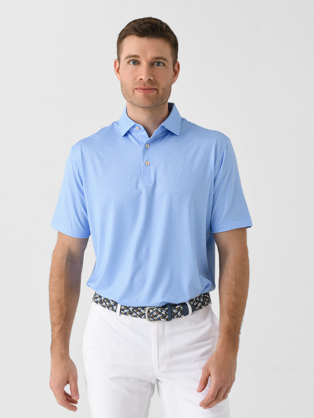 Peter Millar Crown Sport Men's Shake It Up Performance Jersey Polo - Saint Bernard