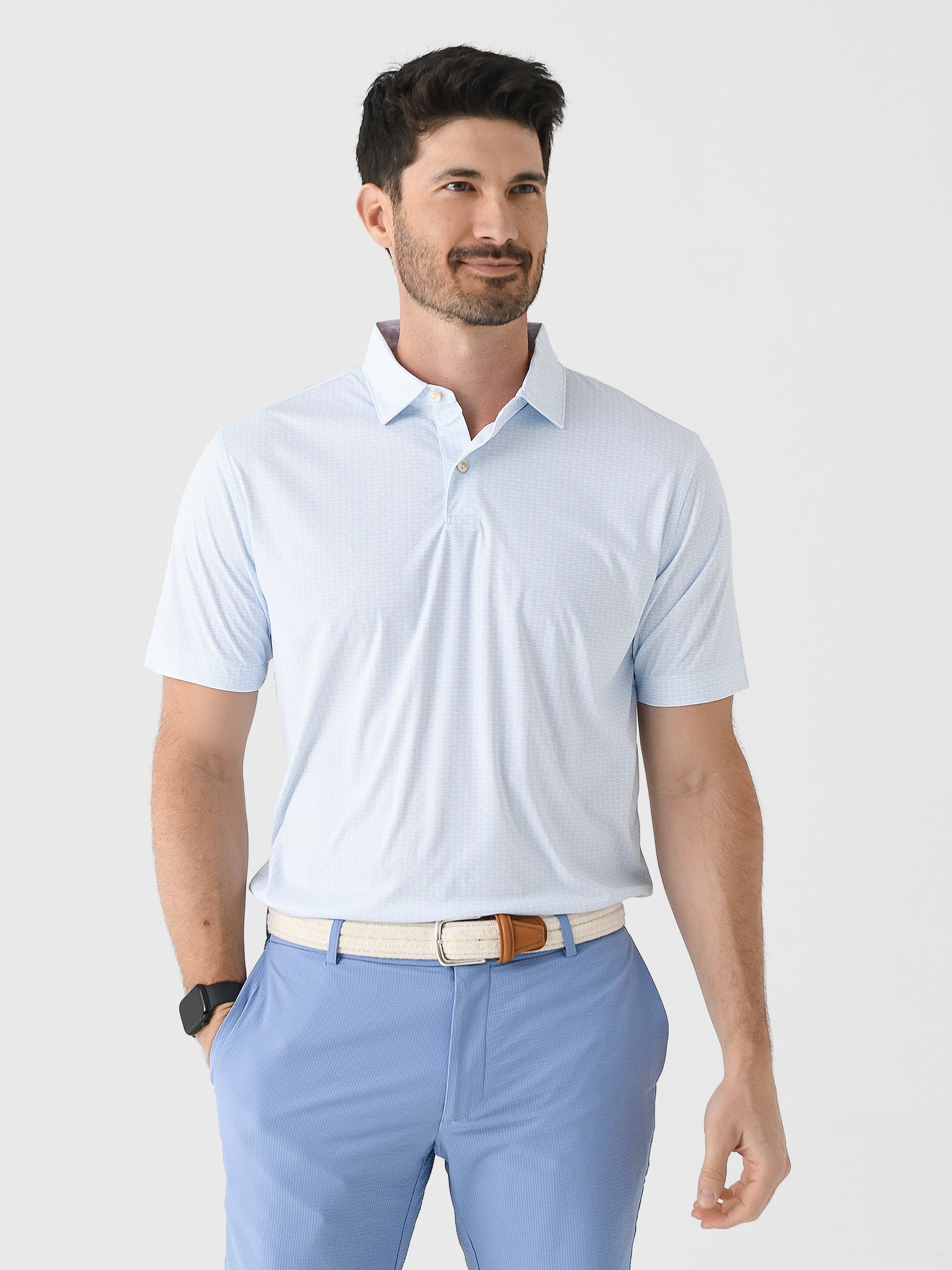 Peter Millar Crown Sport Men's Featherweight Rays For Days Polo - Saint Bernard