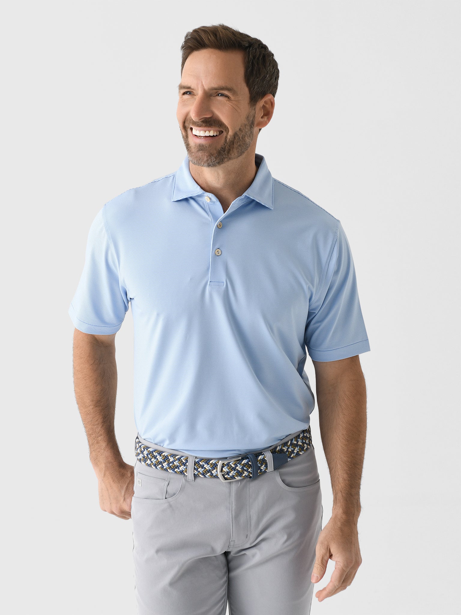Peter Millar Crown Sport Men's Jubilee Performance Jersey Polo - Saint Bernard