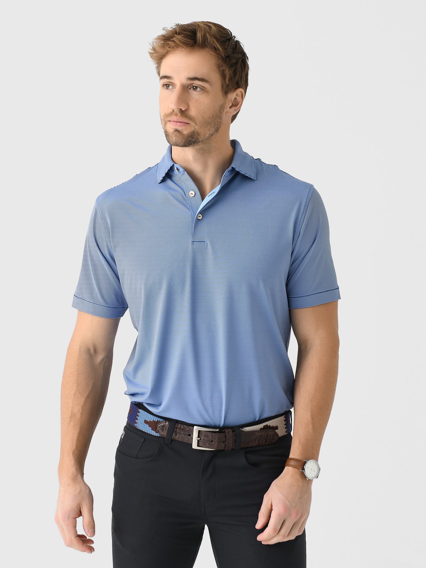 Peter Millar Crown Sport Men's Jubilee Performance Jersey Polo - Saint Bernard