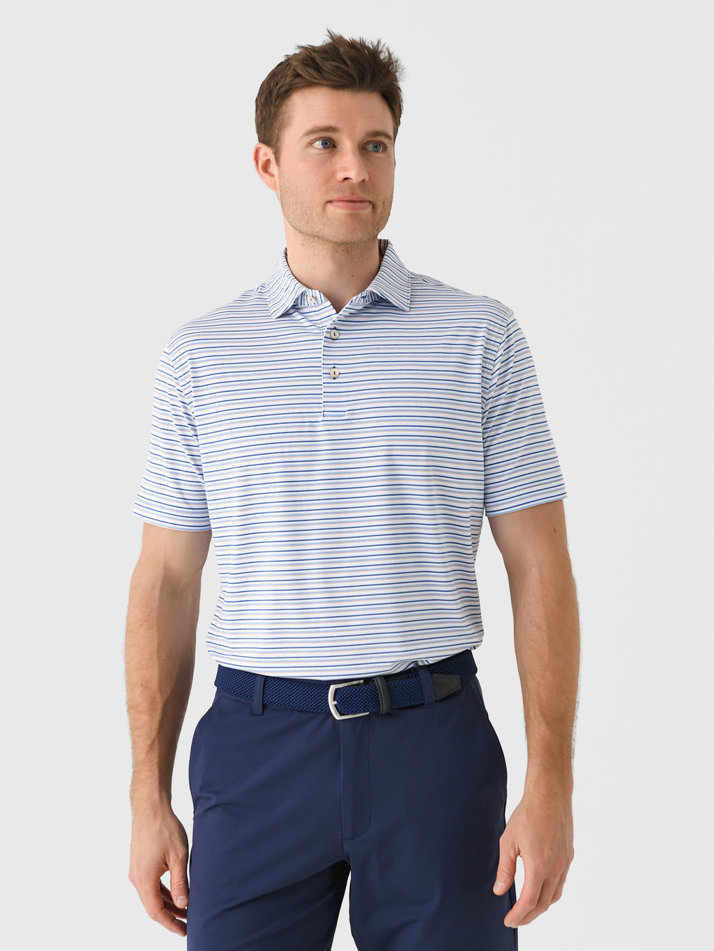 Peter Millar Crown Sport Men's Avent Performance Jersey Polo - Saint Bernard