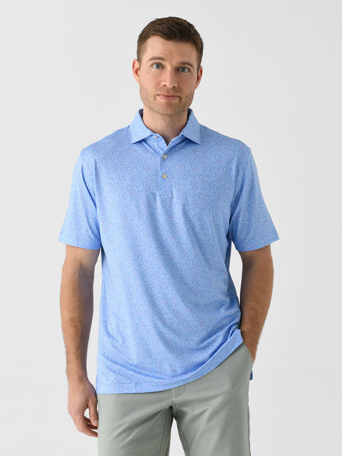 Peter Millar Crown Sport Men's Macaw Performance Jersey Polo