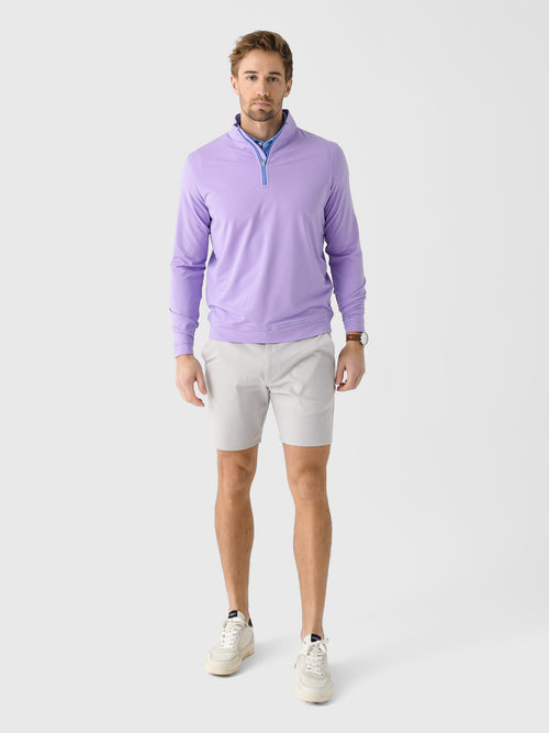 Peter Millar Crown Sport Men's Perth Sugar Stripe Performance Quarter-Zip