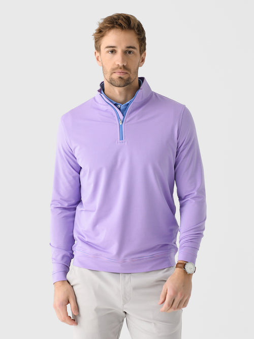 Peter Millar Crown Sport Men's Perth Sugar Stripe Performance Quarter-Zip
