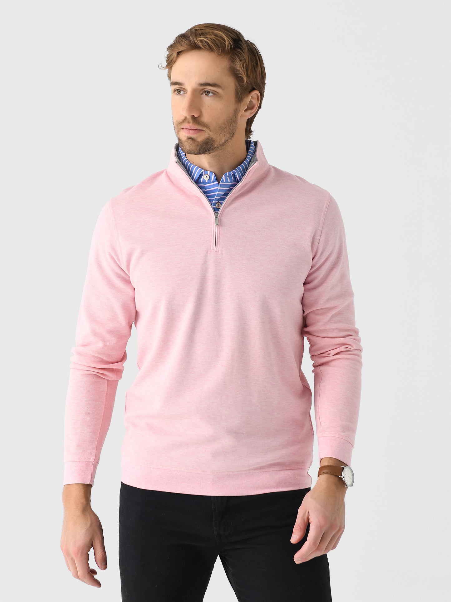 Peter Millar Crown Men's Comfort Quarter-Zip - Saint Bernard