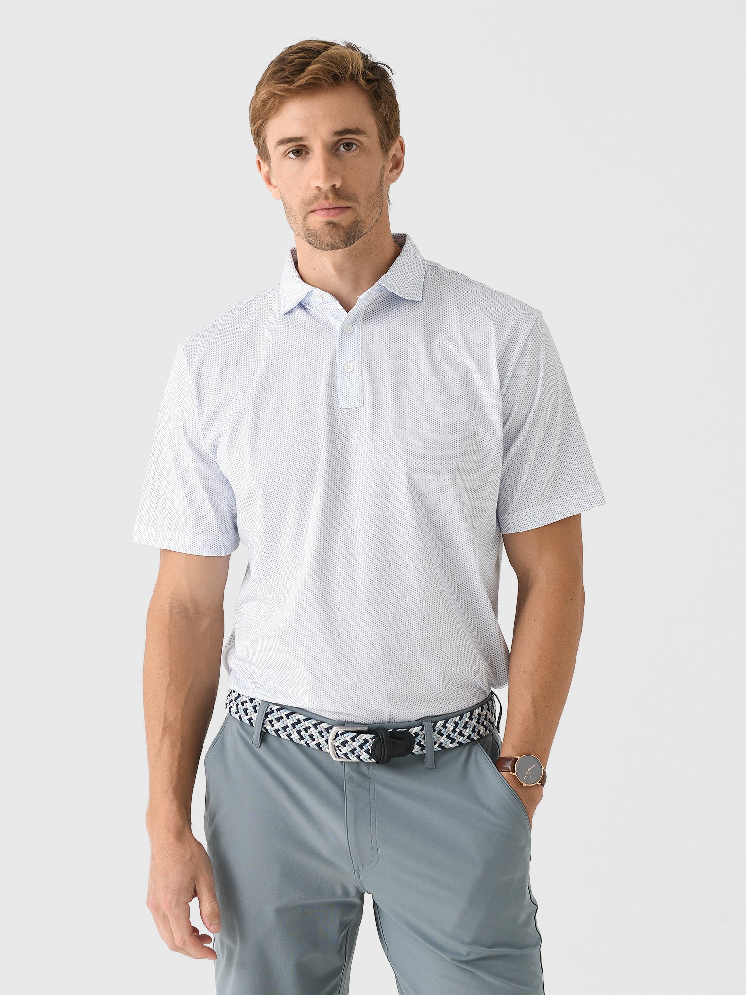 Peter Millar Crown Men's Polka Dot Crown Comfort Polo – Saint Bernard