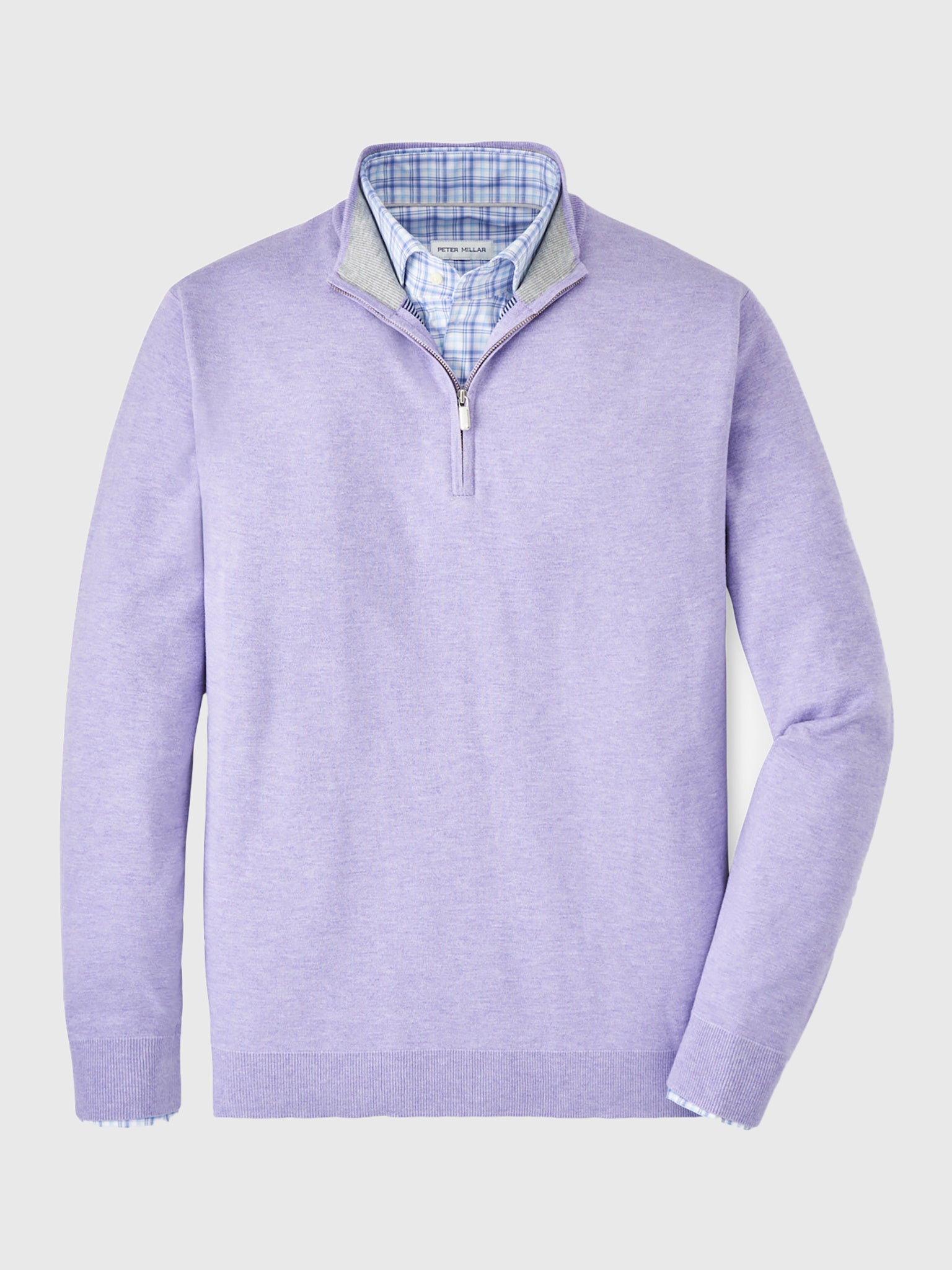 Peter Millar Crown Men's Coolspun Cotton Quarter-Zip Sweater - Saint Bernard
