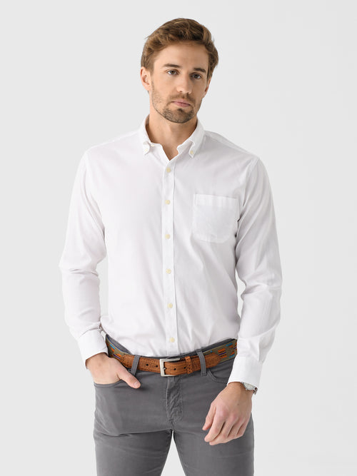 Peter Millar Crown Men's Campbell Perfect Pinpoint Cotton-Stretch Sport Shirt