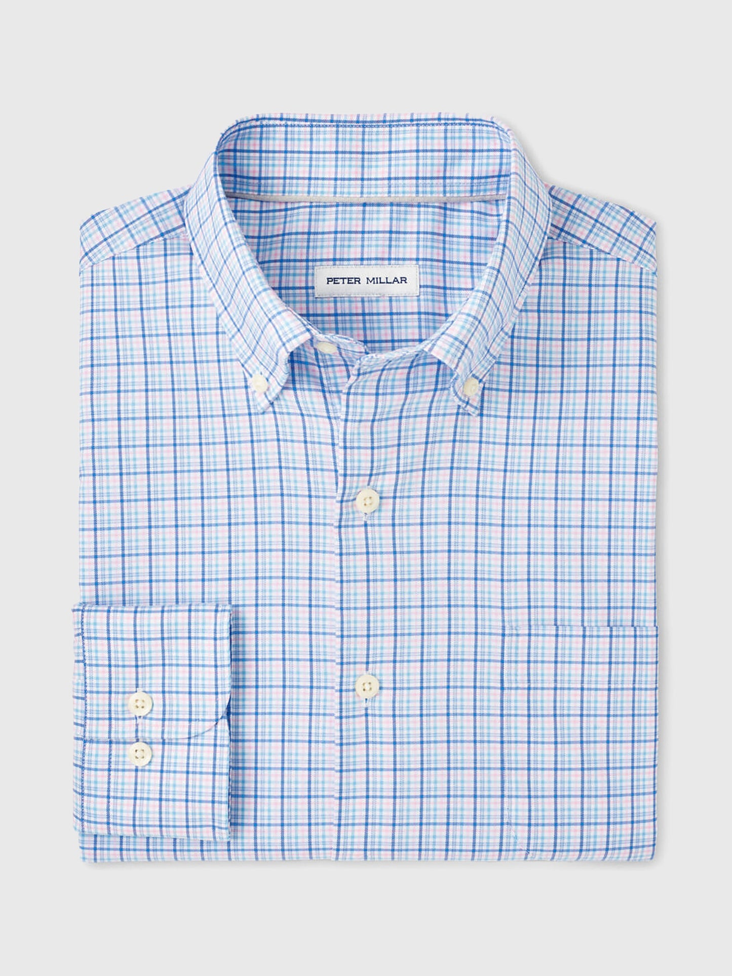 Peter Millar Crown Men's Albert Crown Lite Cotton-Stretch Sport Shirt - Saint Bernard