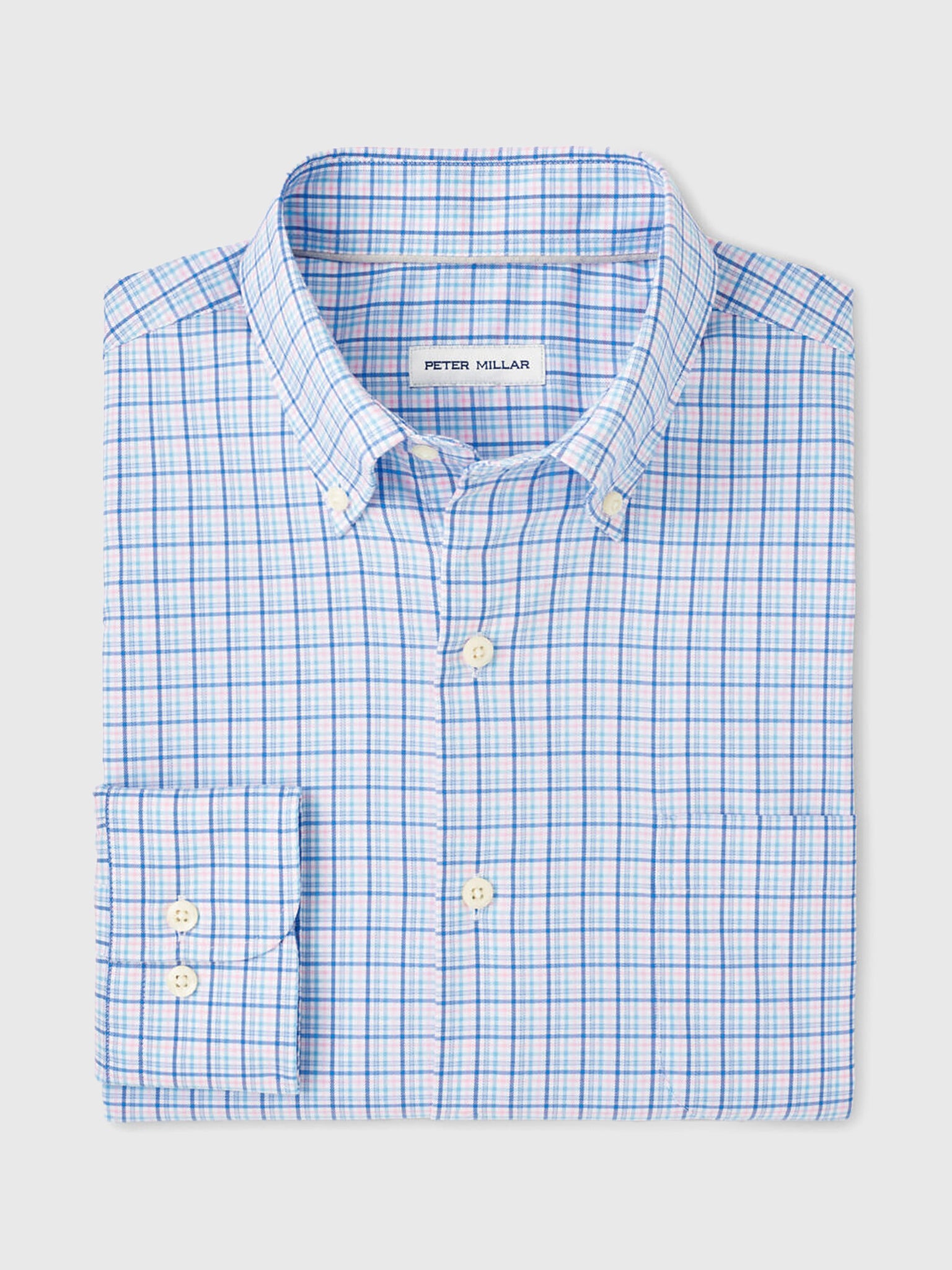 Peter Millar Crown Men's Albert Crown Lite Cotton-Stretch Sport Shirt - Saint Bernard