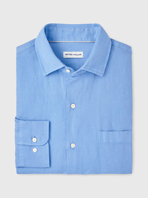 Peter Millar Crown Men's Canal Linen Cotton Shirt