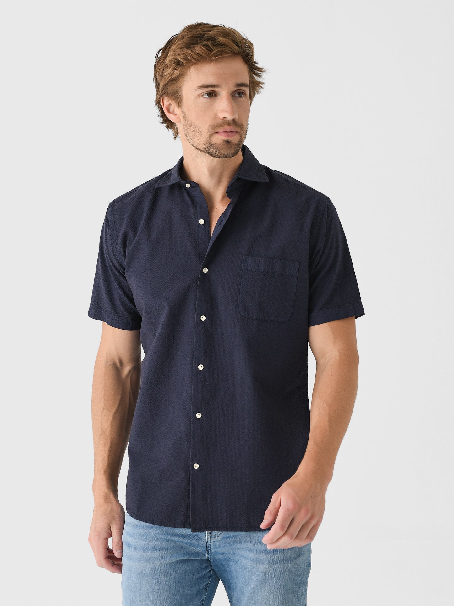 Peter Millar Crown Men's Seaward Cotton Sport Shirt - Saint Bernard