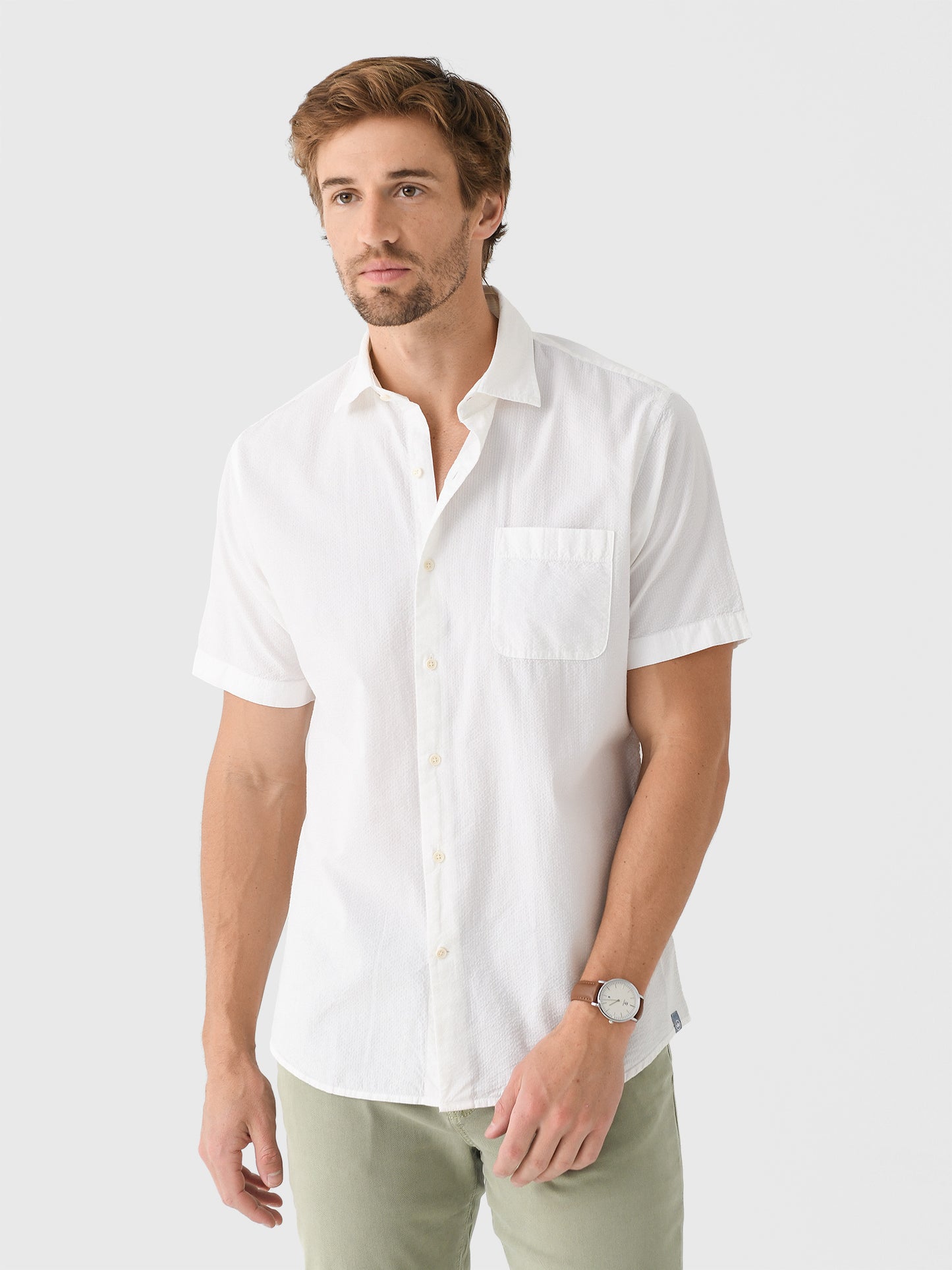 Peter Millar Crown Men's Seaward Cotton Sport Shirt - Saint Bernard