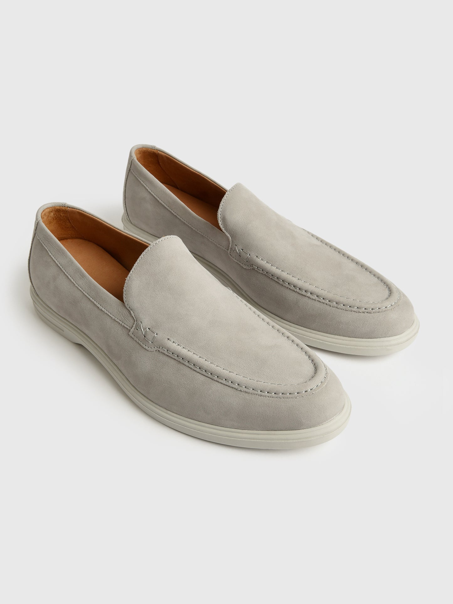 Peter Millar Crown Crafted Men's Excursionist Nubuck Venetian Loafer - Saint Bernard