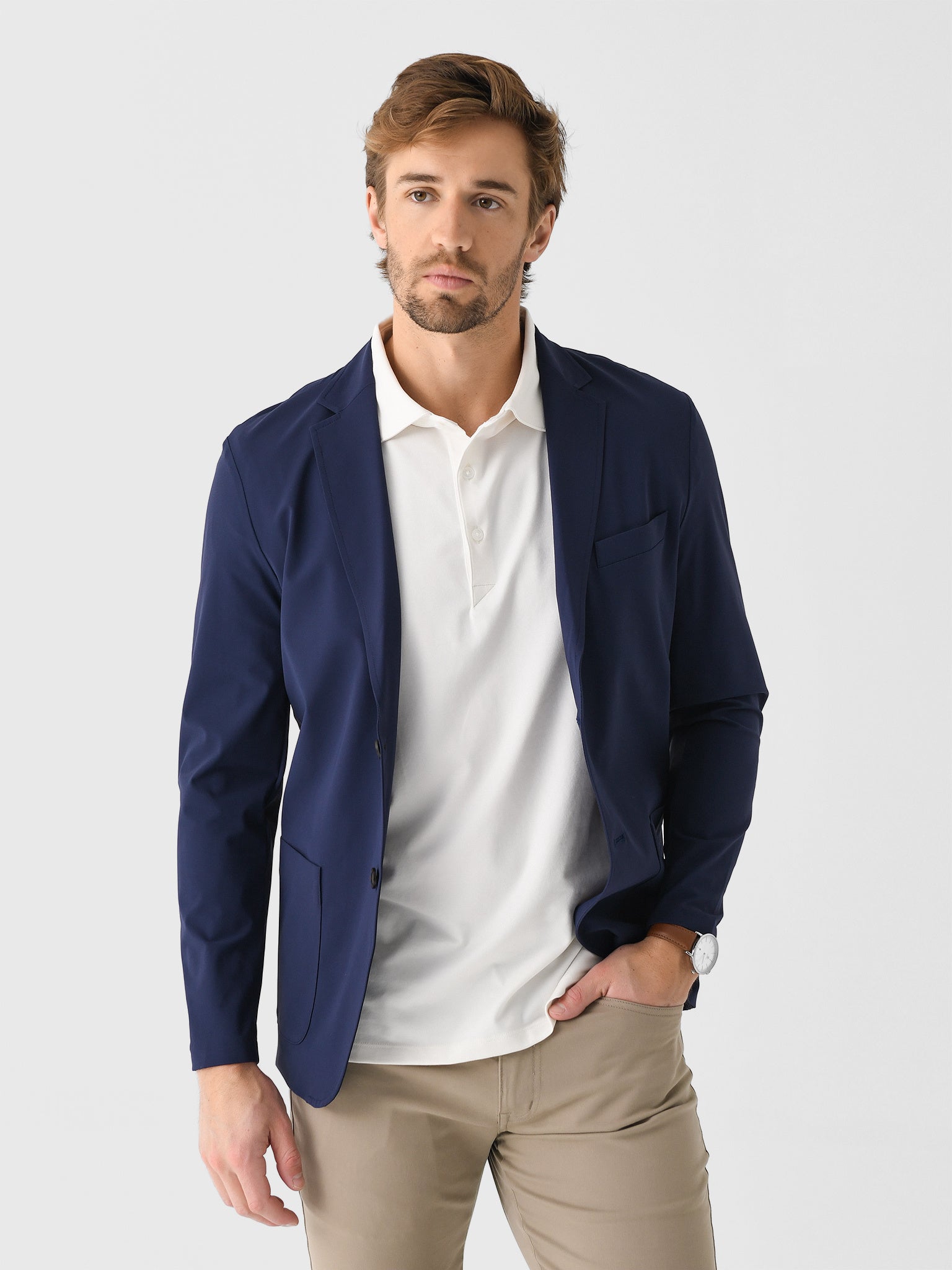 Peter Millar Crown Crafted Men's Bingham Performance Blazer - Saint Bernard