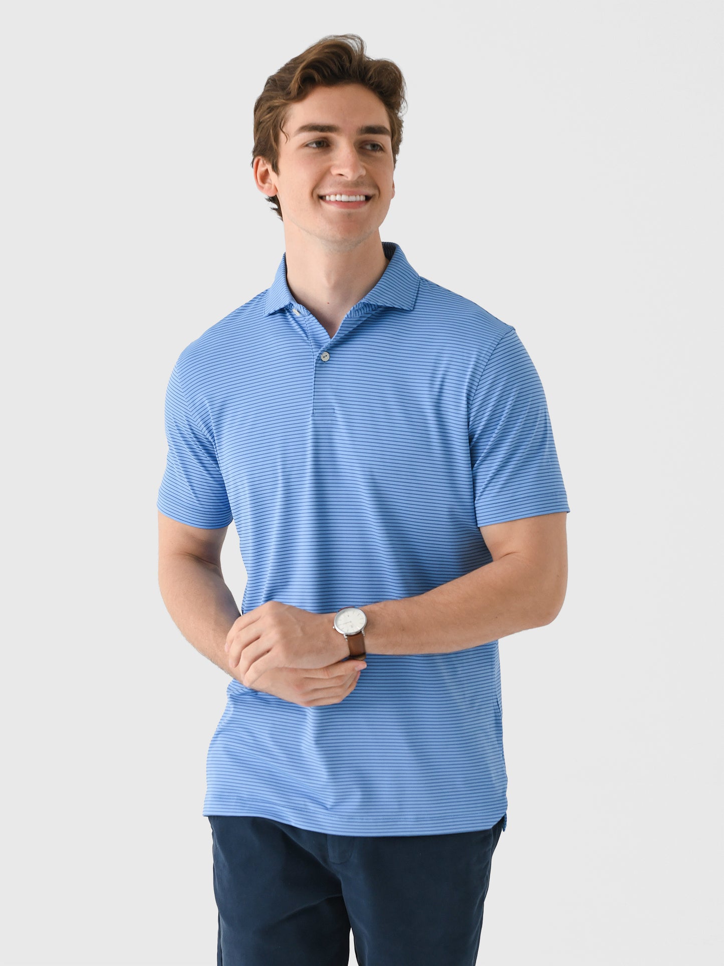 Peter Millar Crown Crafted Men's Ballad Performance Jersey Polo - Saint Bernard