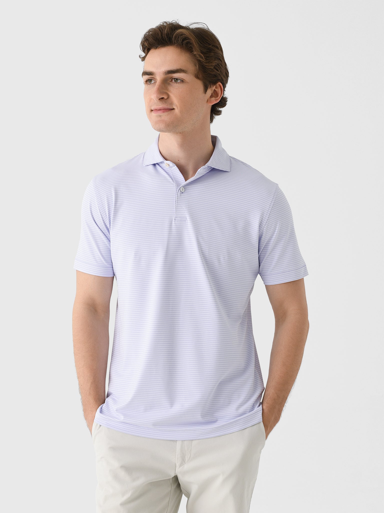 Peter Millar Crown Crafted Men's Ballad Performance Jersey Polo - Saint Bernard