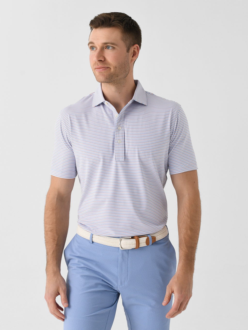 Peter Millar Crown Crafted Men's Alto Performance Jersey Polo - Saint Bernard