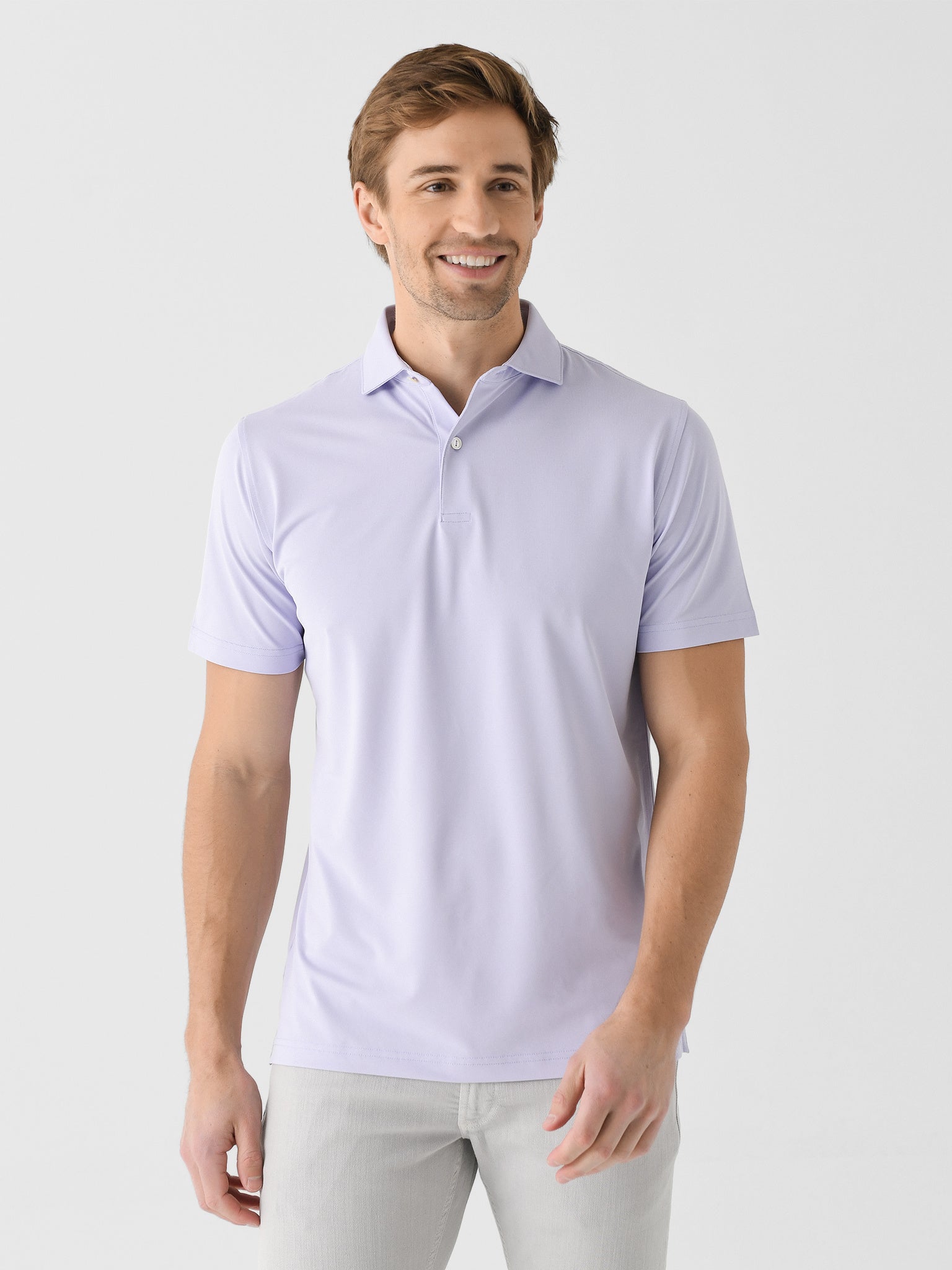 Peter Millar Crown Crafted Men's Soul Performance Mesh Polo - Saint Bernard