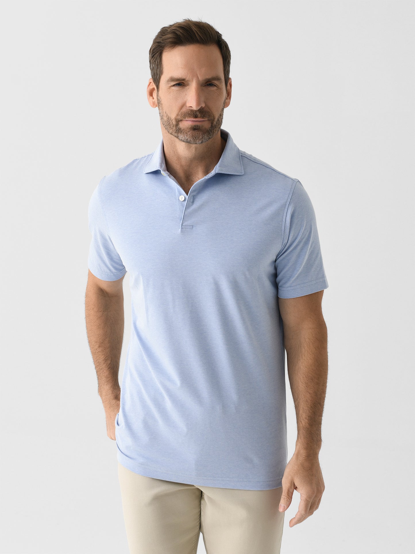 Peter Millar Crown Crafted Men's Albatross Cotton Blend Piqué Polo - Saint Bernard