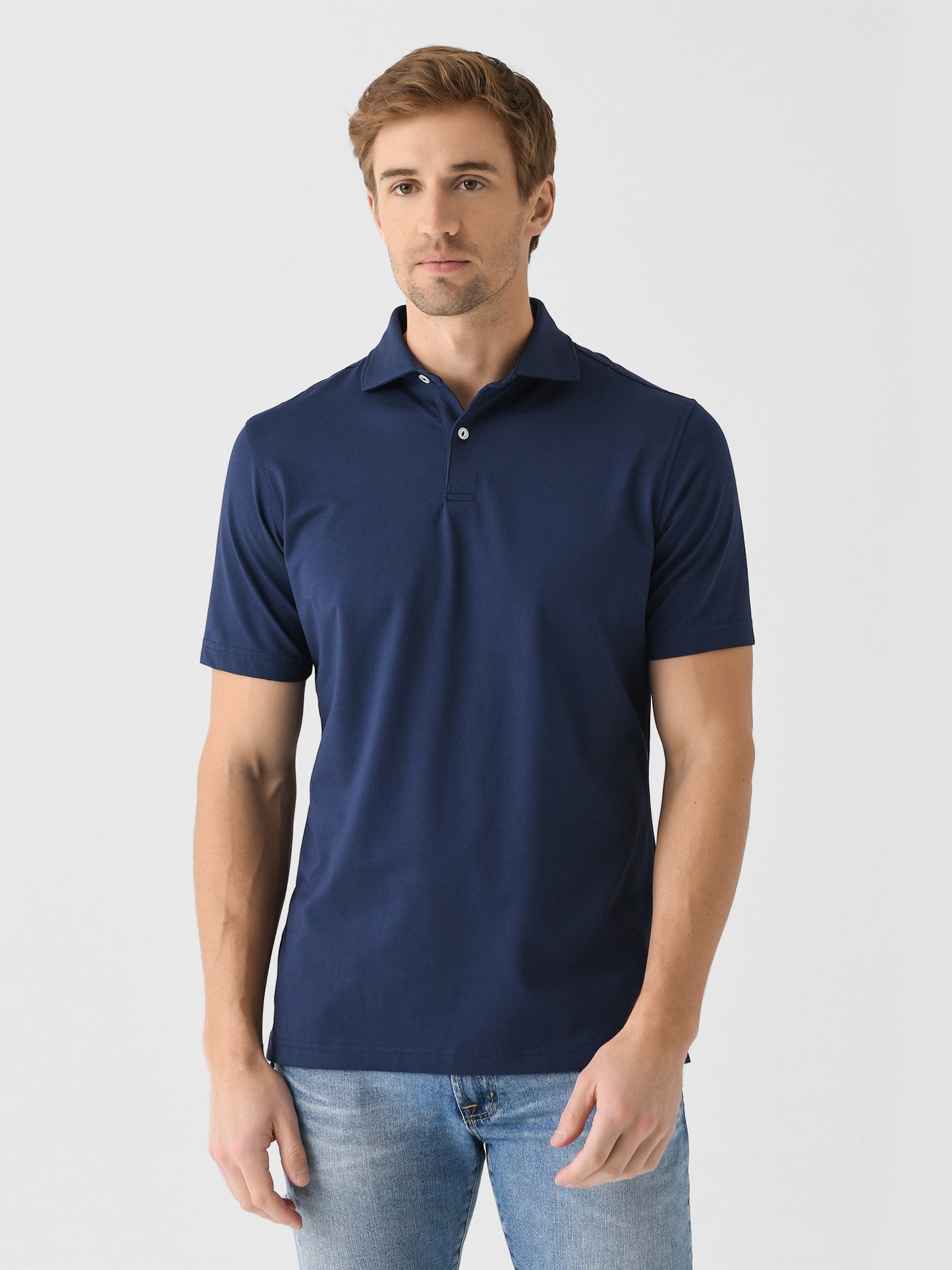 Peter Millar Crown Crafted Men's Albatross Cotton Blend Piqué Polo - Saint Bernard