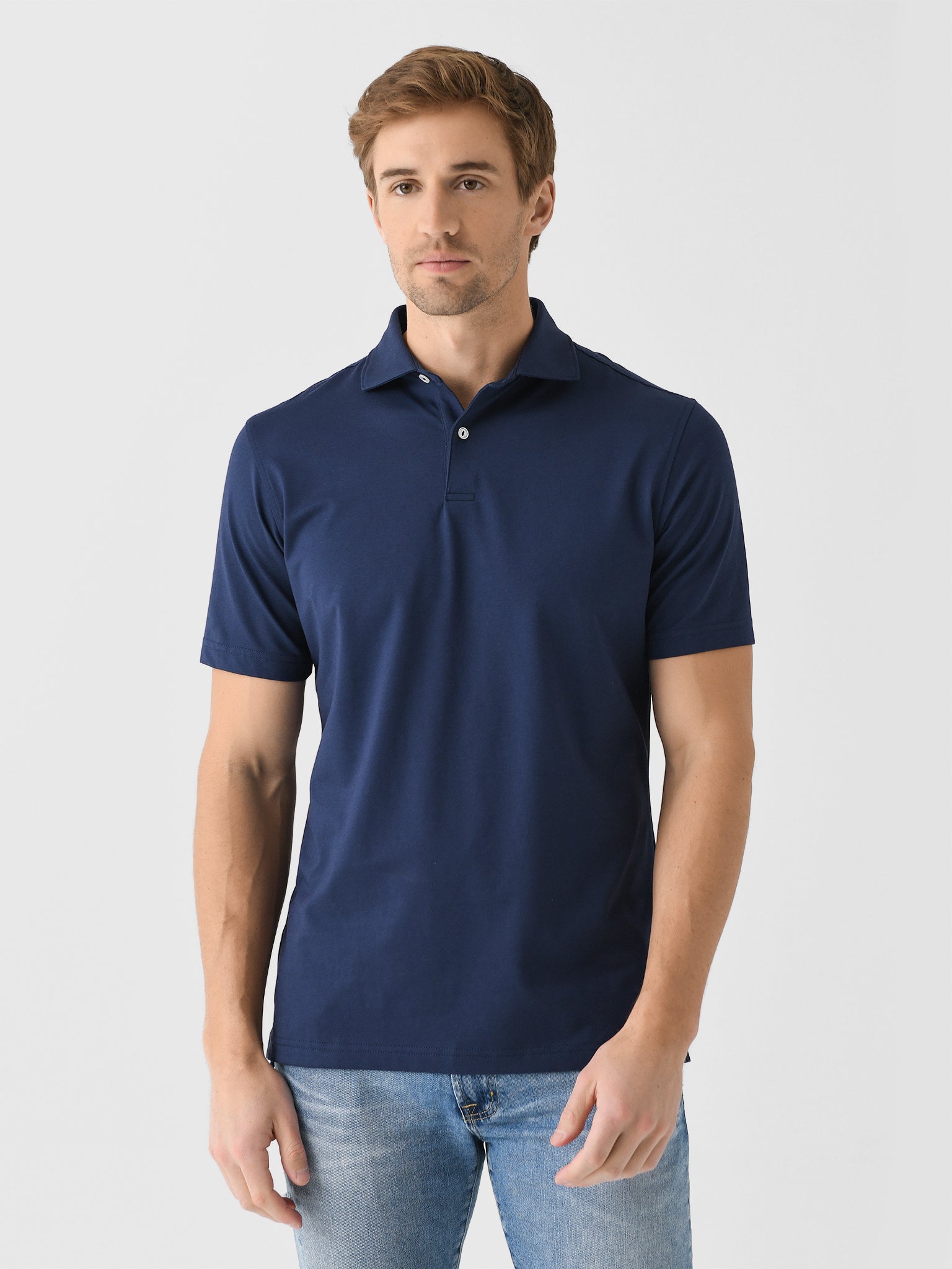 Peter Millar Crown Crafted Men's Albatross Cotton Blend Piqué Polo - Saint Bernard