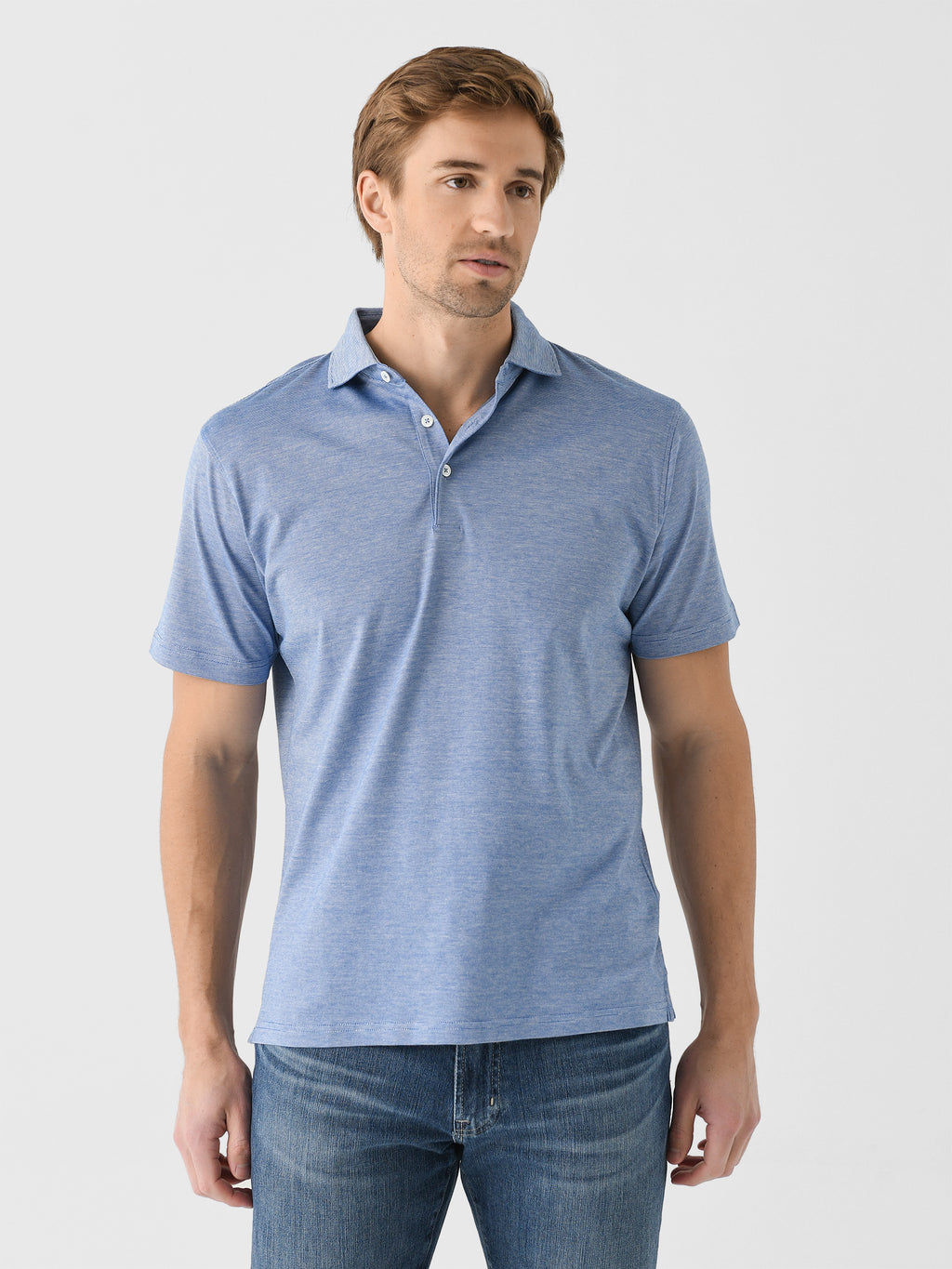Peter Millar Crown Crafted Men's Excursionist Flex Polo - Saint Bernard