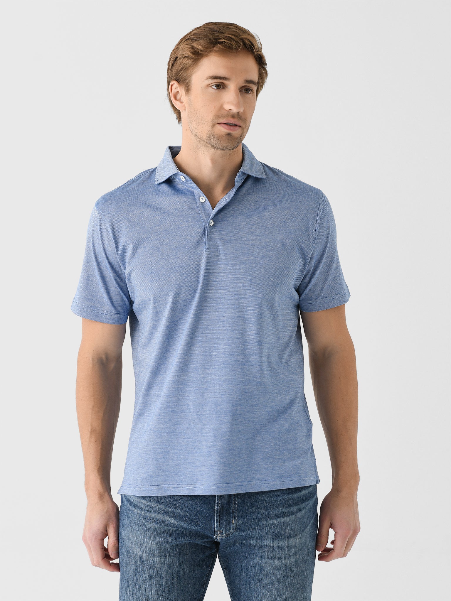 Peter Millar Crown Crafted Men's Excursionist Flex Polo - Saint Bernard
