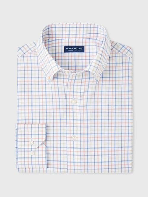 Peter Millar Crown Crafted Men's Baker Performance Poplin Sport Shirt