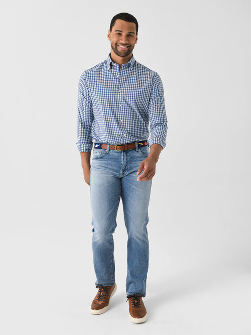 Peter Millar Crown Crafted Men's Davis Performance Poplin Sport Shirt
