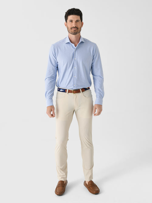 Peter Millar Crown Crafted Men's Excursionist Flex Thin Stripe Sport Shirt
