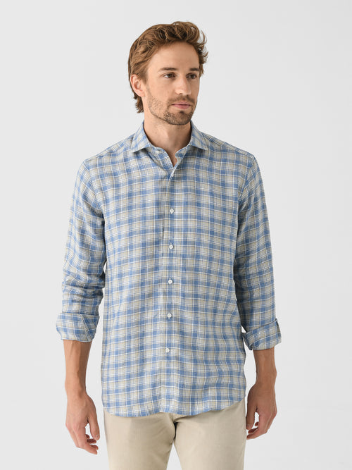 Peter Millar Crown Crafted Men's Ravello Linen Sport Shirt