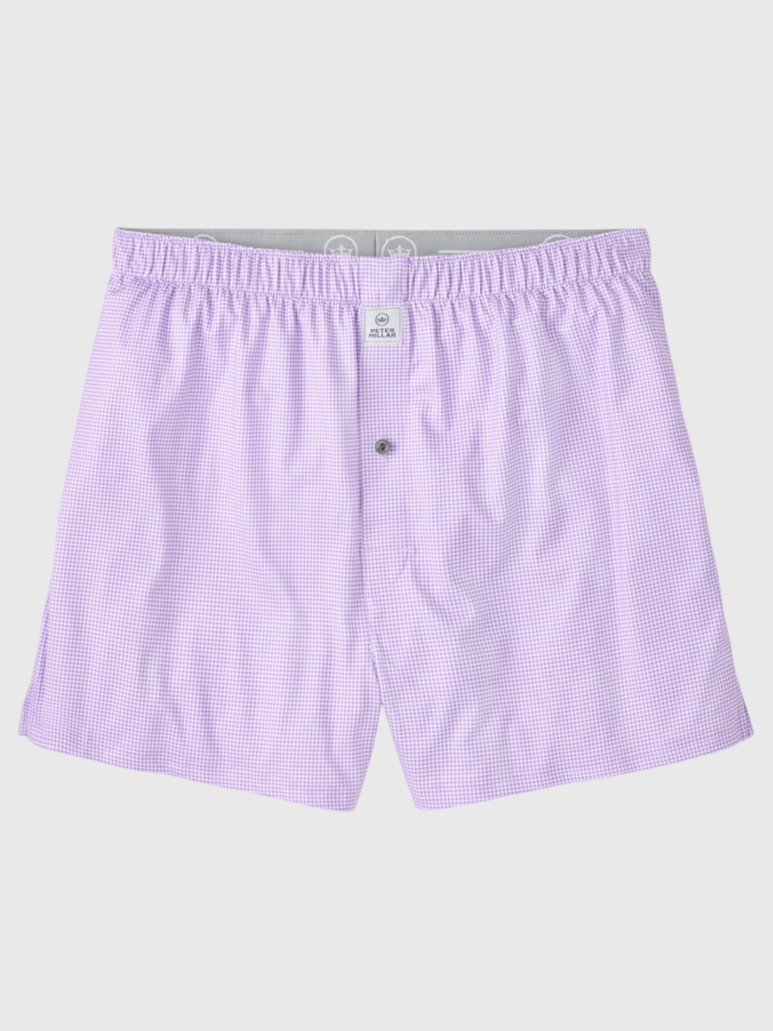 Peter Millar Crown Sport Men's Gingham Performance Boxer Short - Saint Bernard