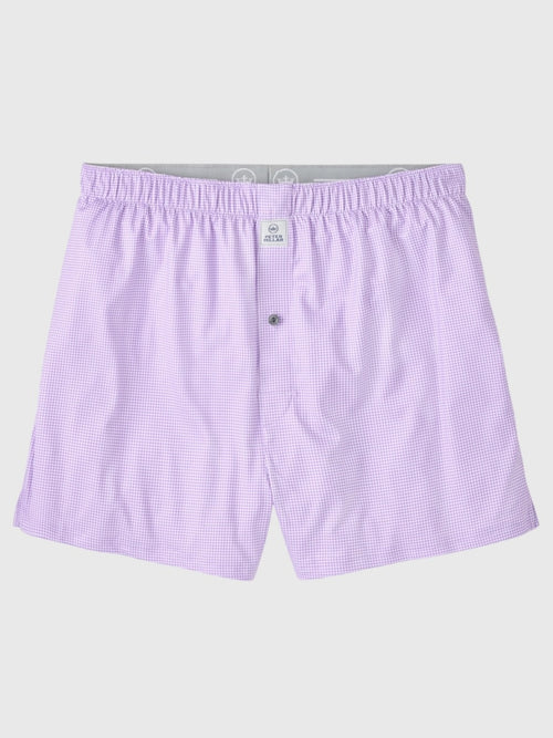 Peter Millar Crown Sport Men's Gingham Performance Boxer Short