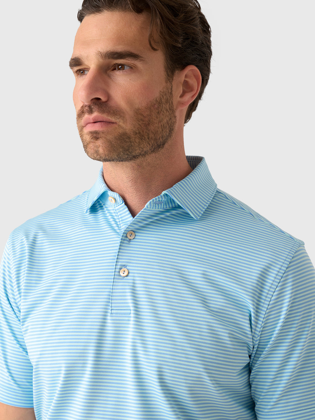 Peter Millar Crown Sport Men's Hales Performance Jersey Polo - Saint Bernard