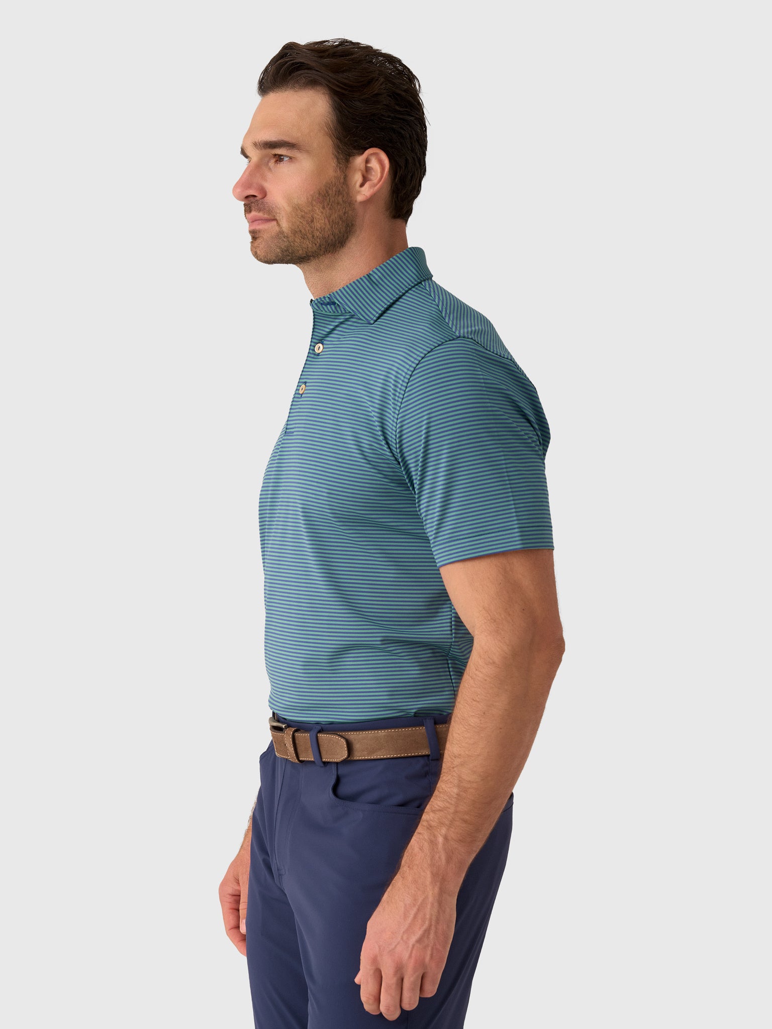 Peter Millar Crown Sport Men's Hales Performance Jersey Polo - Saint Bernard
