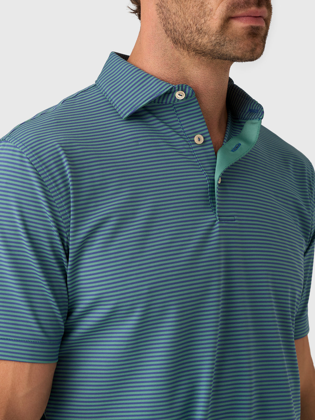 Peter Millar Crown Sport Men's Hales Performance Jersey Polo - Saint Bernard