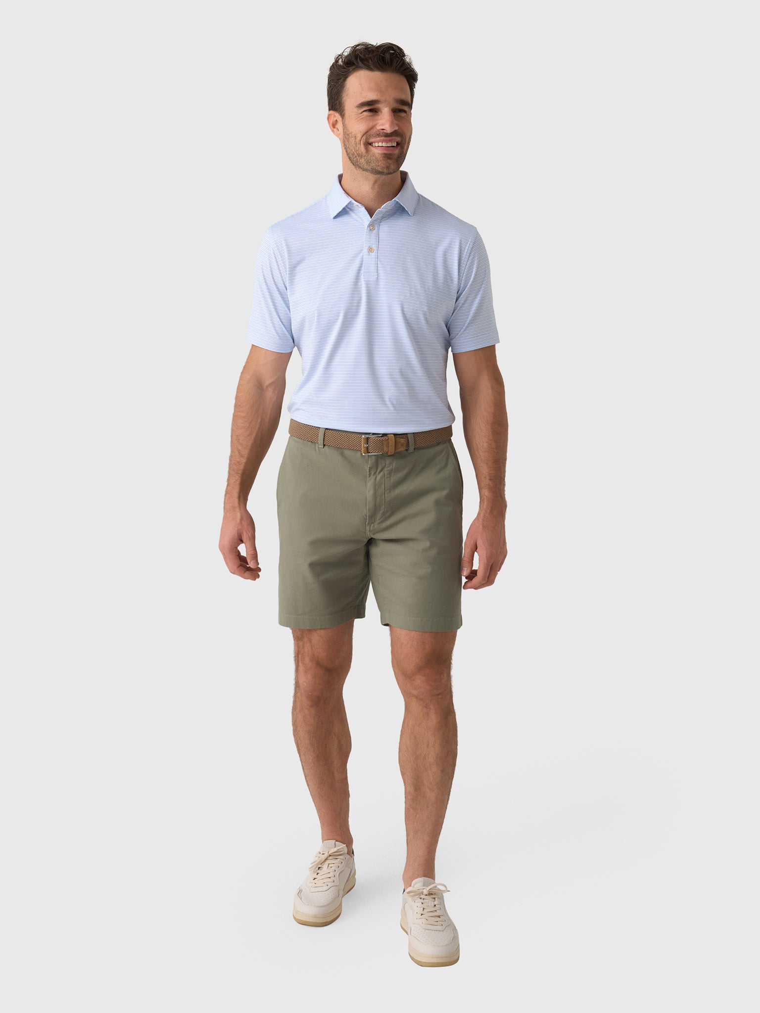Peter Millar Crown Sport Men's Harrington Performance Jersey Polo - Saint Bernard
