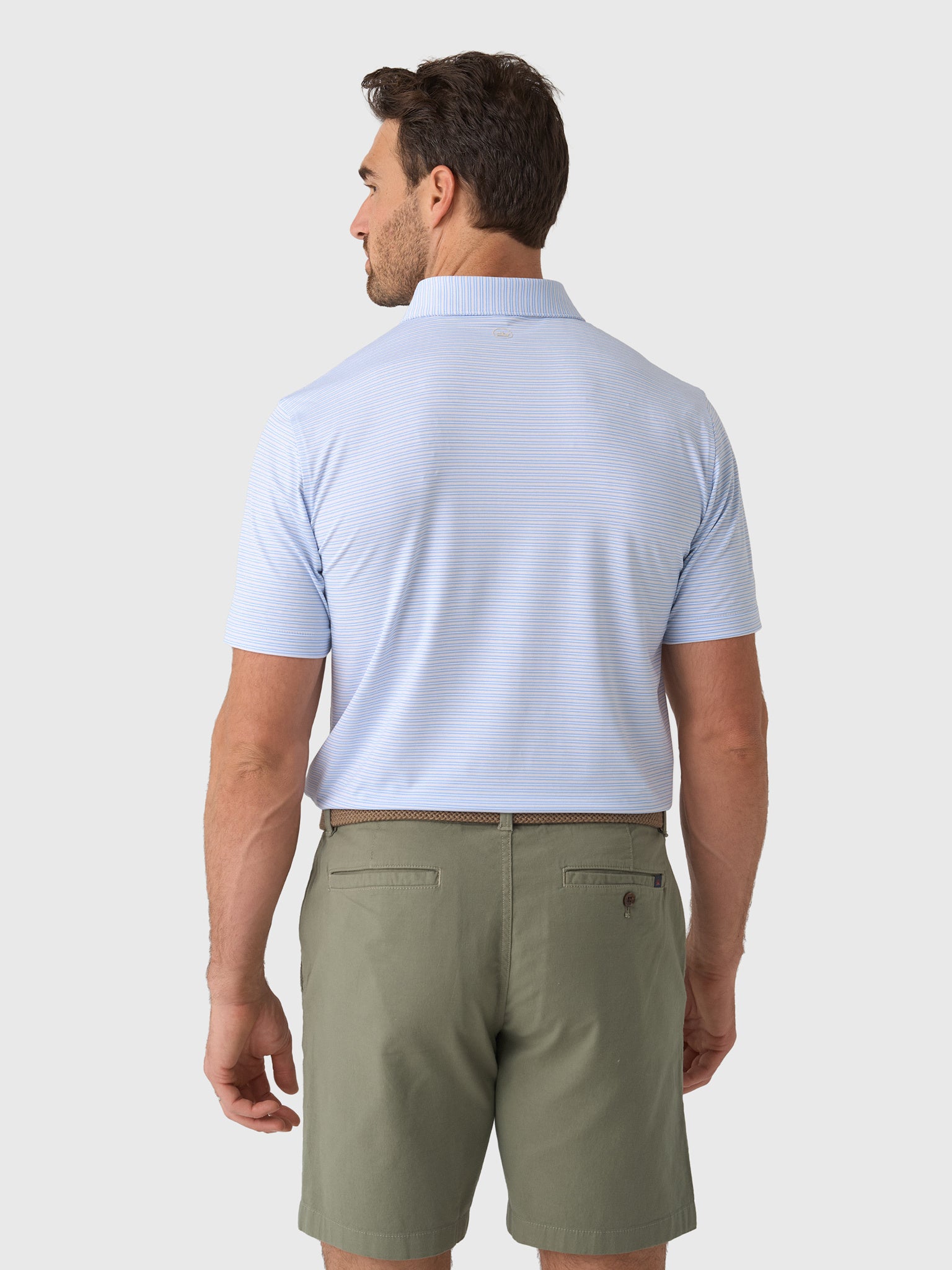 Peter Millar Crown Sport Men's Harrington Performance Jersey Polo - Saint Bernard