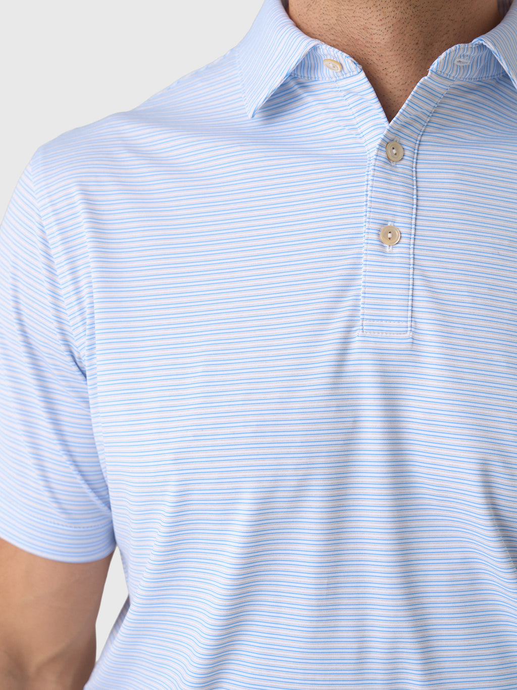 Peter Millar Crown Sport Men's Harrington Performance Jersey Polo - Saint Bernard