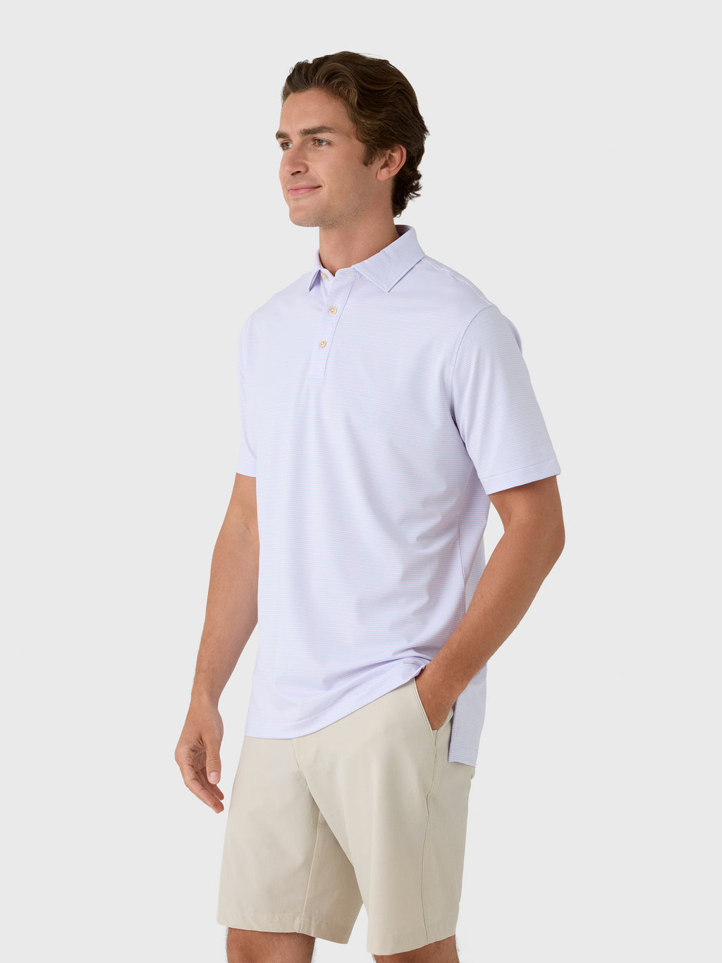 Peter Millar Crown Sport Men's Harrington Performance Jersey Polo - Saint Bernard